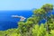 Islands Grebeni and mediteranenan pine forest near Dubrovnik touristic destination, Croatia