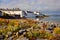 ISLAY, UNITED KINGDOM - 25 August 2013: Scenic view of Bowmore distillery