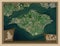 Isle of Wight, England - Great Britain. Low-res satellite. Label