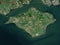 Isle of Wight, England - Great Britain. Low-res satellite. No le