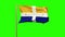 Isles Of Scilly flag with title waving in the wind