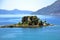 The islet of Pontikonisi - Mouse island on Corfu island, Greece.