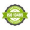 ISO 13485 standard certificate badge - medical devices