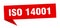 iso 14001 banner. iso 14001 speech bubble.