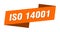 iso 14001 banner template. ribbon label sign. sticker