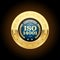 ISO 14001 certified medal - quality standard insignia