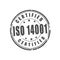 ISO 14001 certified vector stamp