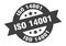 iso 14001 sign. round ribbon sticker. isolated tag