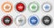 Iso 14001 vector icons, set of colorful web buttons in eps 10