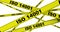 ISO 14001. Yellow warning tapes