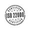 ISO 22000 certified vector stamp