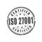 ISO 27001 certified vector stamp