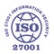 ISO 27001 stamp sign - information security standard, web label