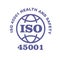 ISO 45001 stamp sign - occupational health and safety