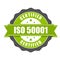 ISO 50001 standard certificate badge - Energy management