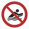 ISO 7010 registered safety signs graphical symbols pictogram prohibition No body boarding