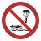 ISO 7010 registered safety signs graphical symbols pictogram prohibition No parasailing