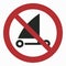 ISO 7010 registered safety signs graphical symbols pictogram prohibition No sand yachting