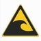 ISO 7010 Standard Icon Pictogram Symbol Safety Sign Warning Tsunami hazard zone
