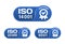 Iso 9001, 14001, 22000 certified horizontal badges