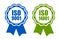 Iso 9001 and 14001 standard certified icon