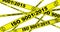 ISO 9001:2015. Yellow warning tapes