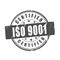 ISO 9001 certified vector stamp