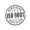 ISO 9001 certified vector stamp