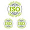 ISO 9001 flat pictogram, 2000, 2008 and 2015