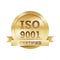 ISO 9001 gold emblem - and conformity to standards