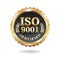 ISO 9001 golden emblem