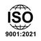 Iso 9001 icon. Standard quality symbol. Vector button sign isolated on white background