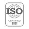 ISO 9001. The logo of standardization for websites, applications and thematic design