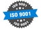 iso 9001 sign. iso 9001 round isolated ribbon label.