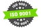 iso 9001 sign. iso 9001 round isolated ribbon label.