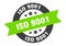 iso 9001 sign. round ribbon sticker. isolated tag