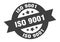 iso 9001 sign. round ribbon sticker. isolated tag