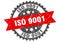 Iso 9001 stamp. iso 9001 grunge round sign.