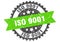 Iso 9001 stamp. iso 9001 grunge round sign.