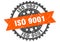 iso 9001 stamp. iso 9001 grunge round sign.