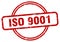 iso 9001 stamp. iso 9001 round vintage grunge label.