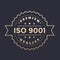 ISO 9001 vector badge