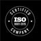 Iso certification iso 90012015 logo iso 9000 certification Premium Vector