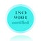 ISO9001 certified icon or symbol image concept design with busin