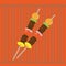 Isoalted barbecue kebab icon