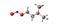 Isoamyl nitrite molecular structure on white