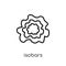 isobars icon. Trendy modern flat linear vector isobars icon on w