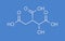 Isocitric acid molecule. Skeletal formula.