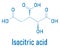 Isocitric acid molecule. Skeletal formula. Chemical structure