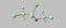 Isoflurane molecular structure isolated on grey